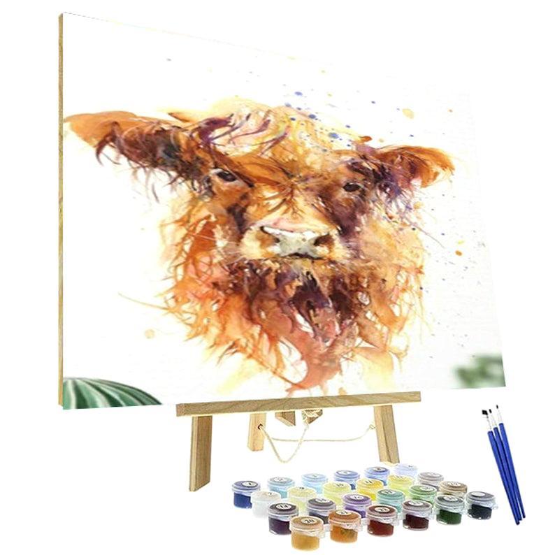 Paint By Numbers Kit - Highland Baby Cow-Viral Super Shop