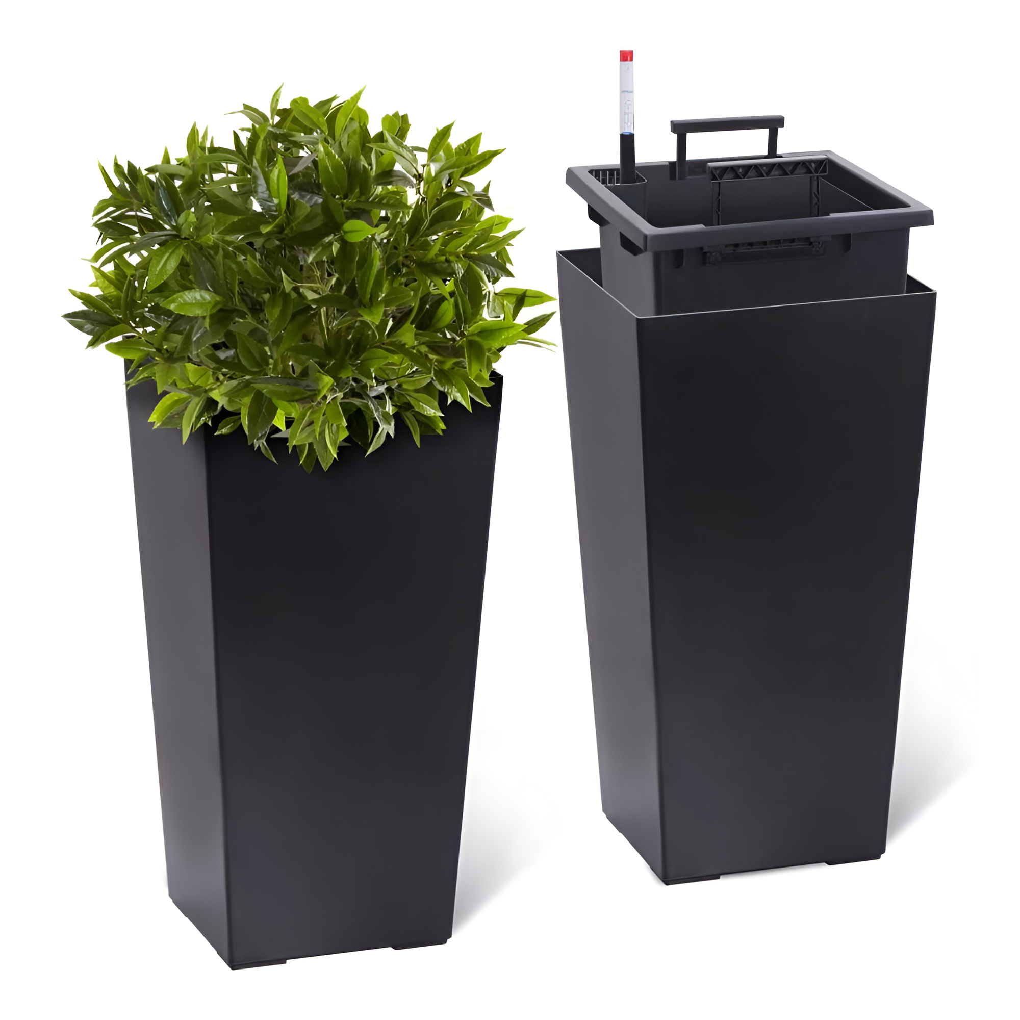 Set Of 2 Tall Planter For Indoor And Outdoor Decor