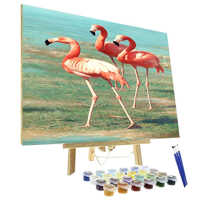 Paint By Numbers Kit - Flamingos-Viral Super Shop