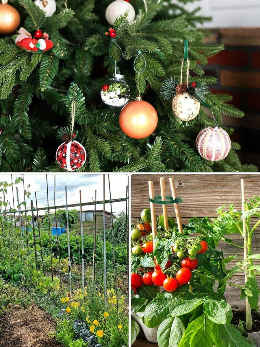 200pcs Green Self-Locking Zip Ties, Plastic Ties, Self-Locking Garden Plant Ties For Securing Vines, Heat Resistant Reusable Ties, Garden Ties | Decorative Garden Ties, Plant Fixing Straps, Suitable For Party Supplies, Wedding Backdrop, Bouquet, Arch Decoration, Heat Resistant, Home, Valentine's Day, Graduation Ceremony And Other Occasions - Green - View 5