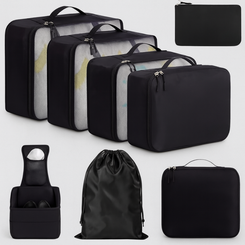 8 Set Packing Cubes Luggage Packing Organizers for Travel Accessories