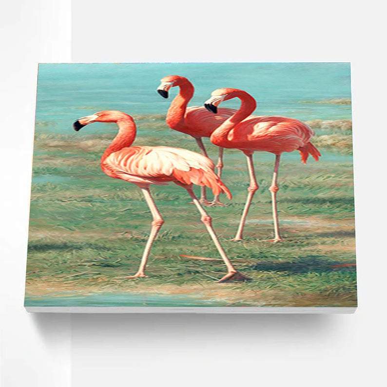 Paint By Numbers Kit - Flamingos-Viral Super Shop
