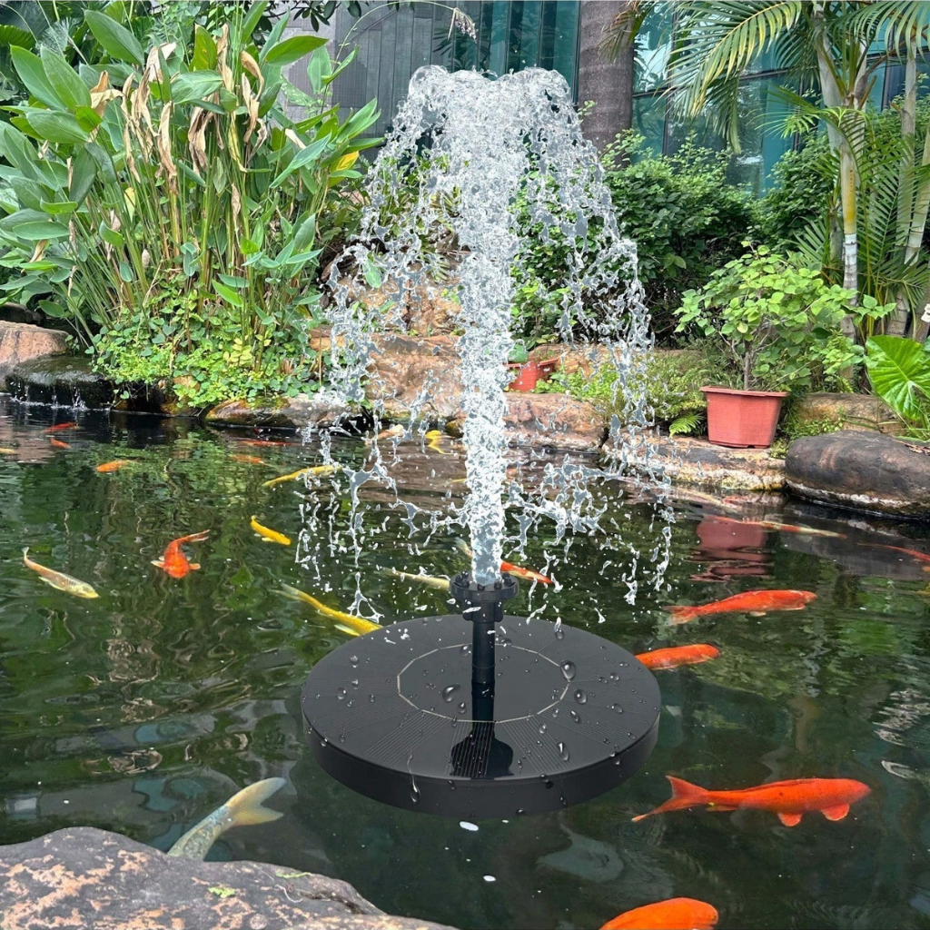 Solar Bird Bath Fountain Pump With 7 Color Changing LED