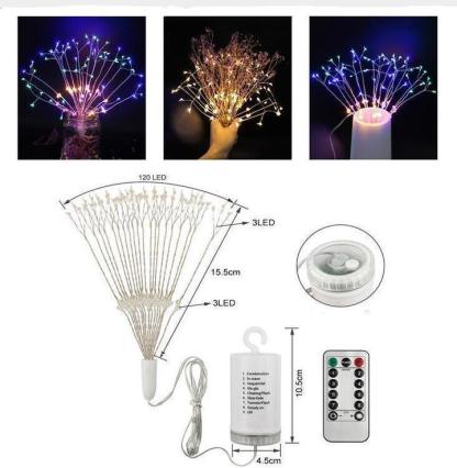 LED Starburst Lights with Remote, 8 Modes & Waterproof-Viral Super Shop