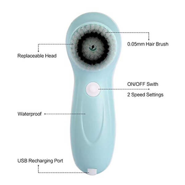3-in-1 Electric Facial Cleansing Brush-Viral Super Shop