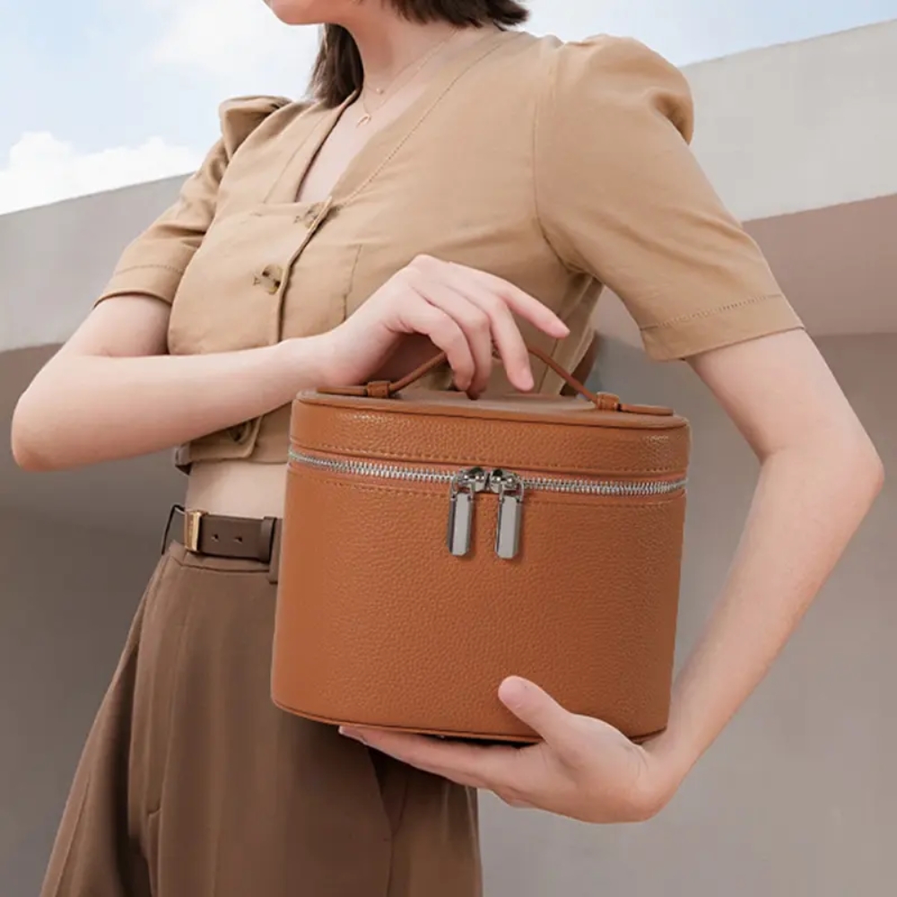 Makeup Organizer Bag with Removable Divider Travel Toiletry Cosmetic Case for Women