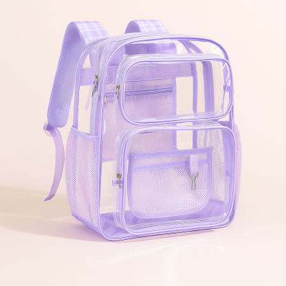 17 Inch Large Heavy Duty Clear Bookbag Backpack For School