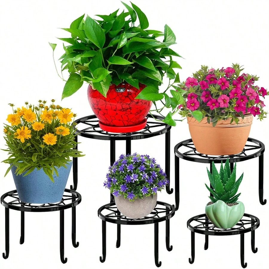  Pack Metal Plant Stands,Heavy Duty Potted Holder 
