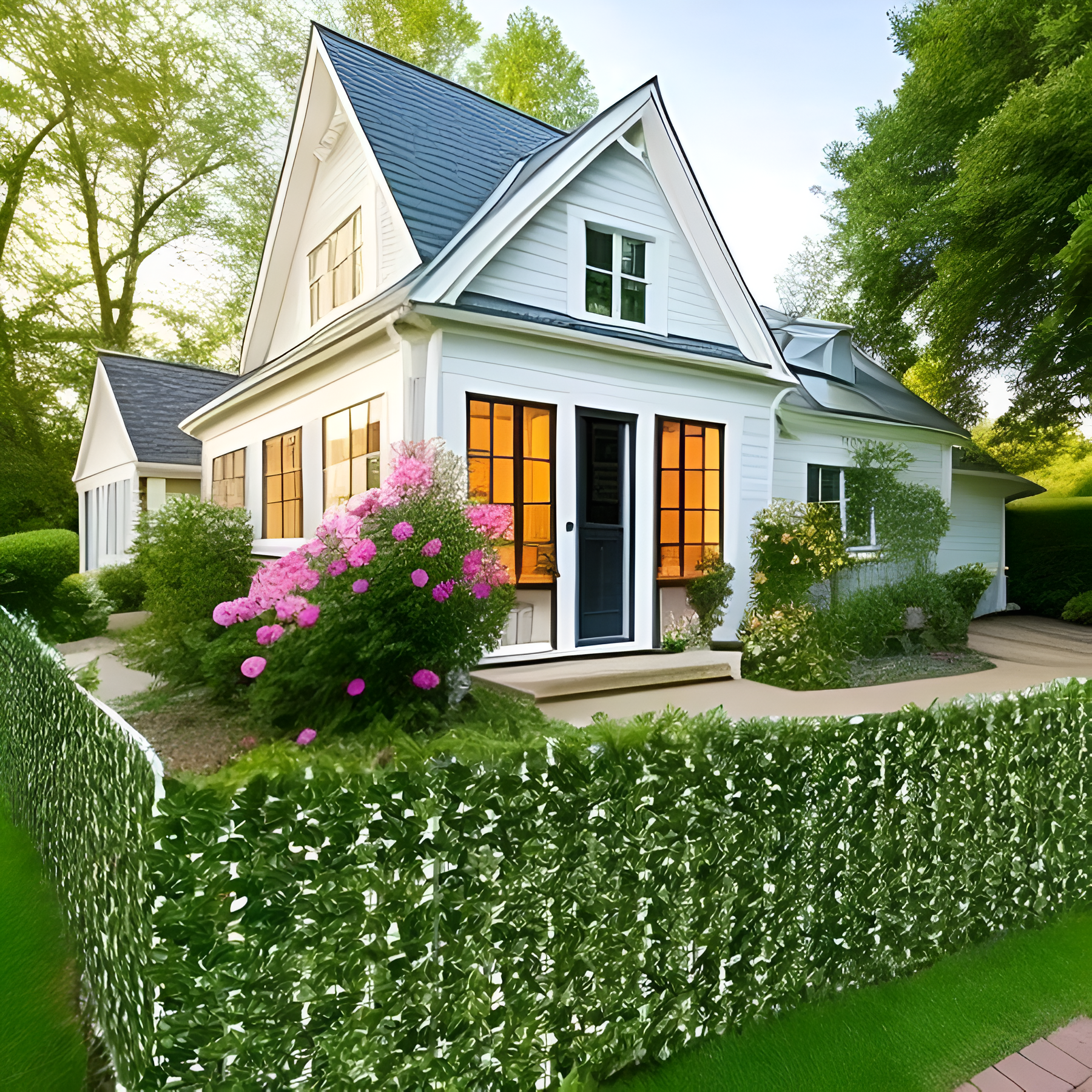 1pc Expandable Artificial Evergreen Ivy Privacy Screen - Plastic Vine Leaf Panel, Suitable For Artificial Green Wall, Outdoor Garden, Patio, Balcony Decor, Multifunctional Green Hedge Decor, Applicable For Mother's Day