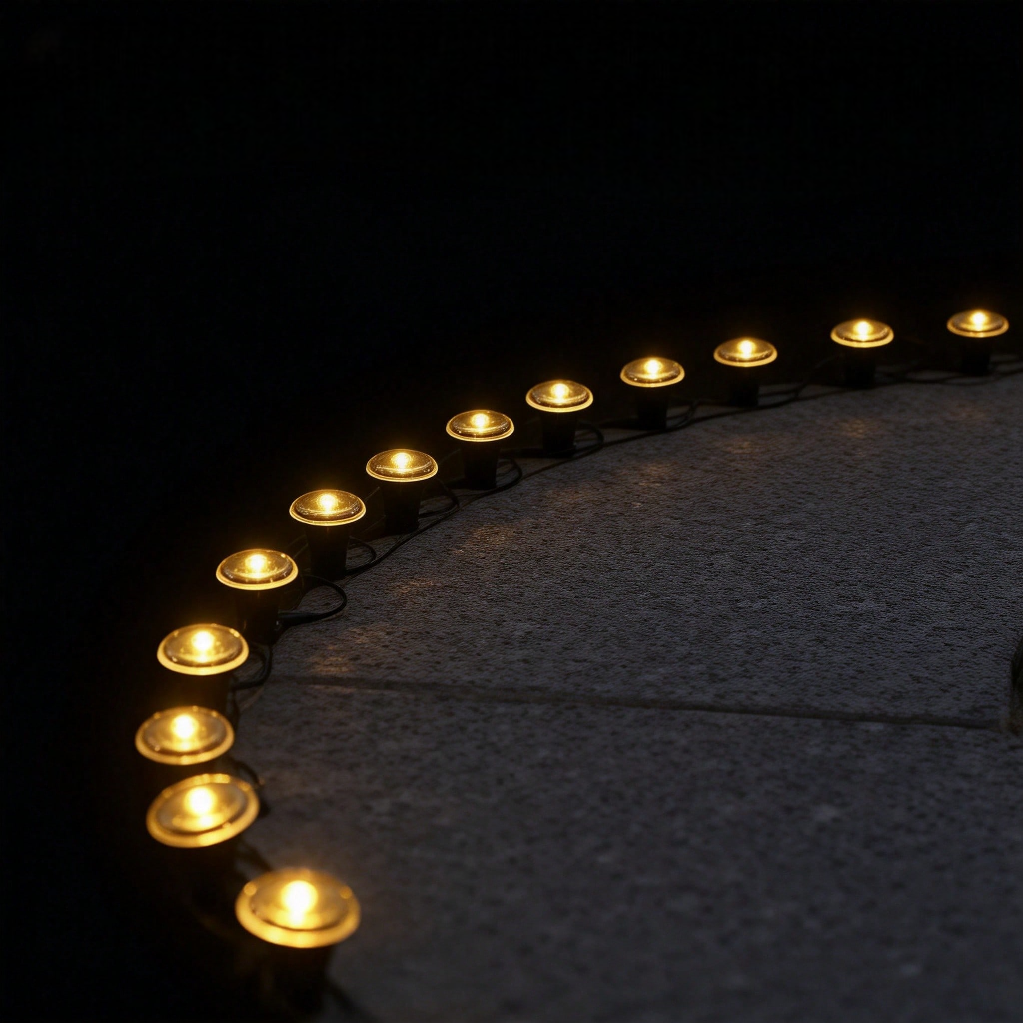 30Pcs Solar LED Pathway Lights Outdoor