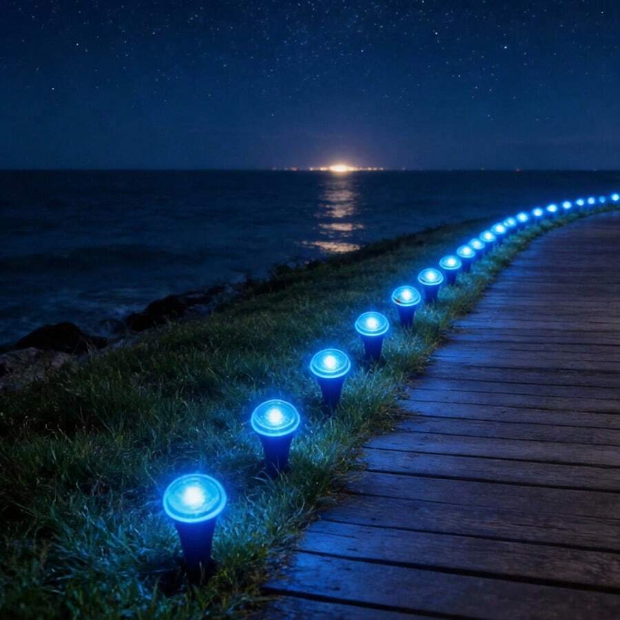 30 Pieces Waterproof Solar LED Pathway Lights 