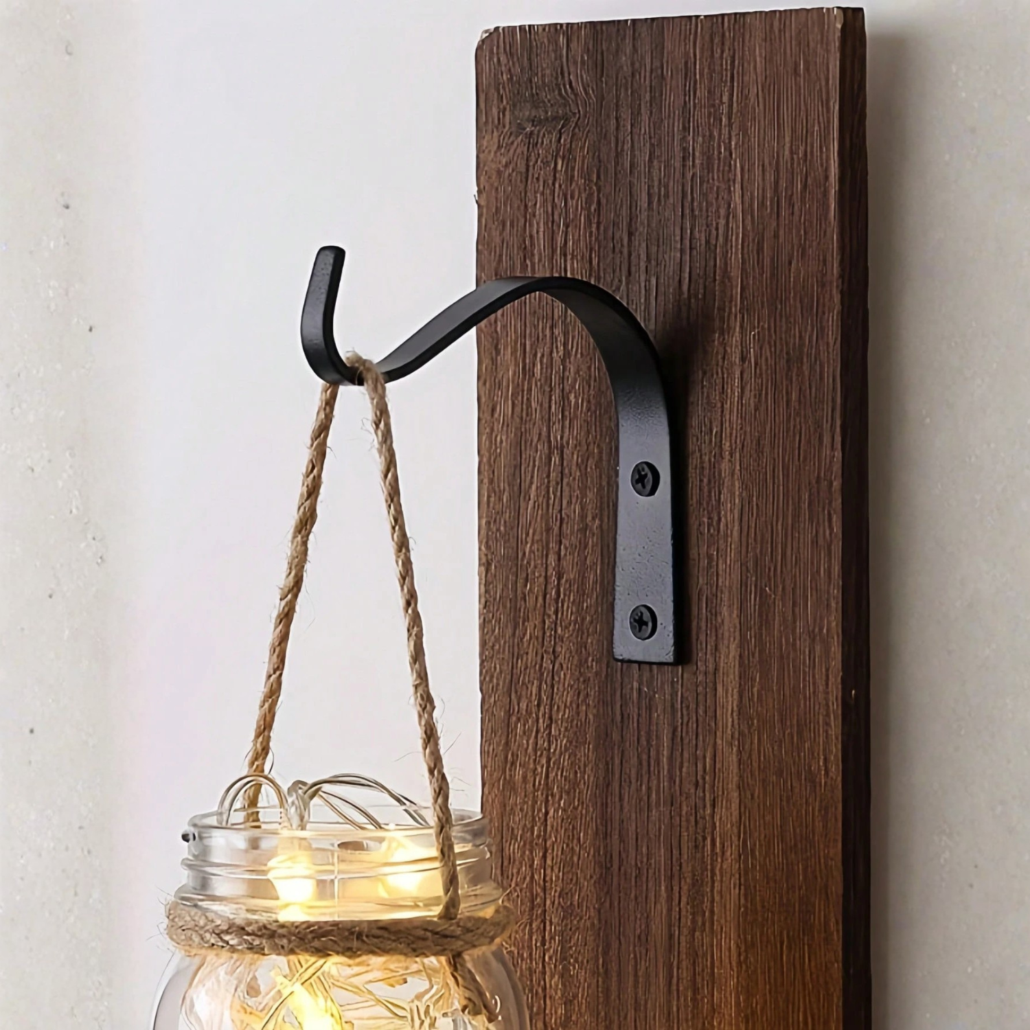 Forged Iron Wall Hooks For Hanging Plants And Lanterns
