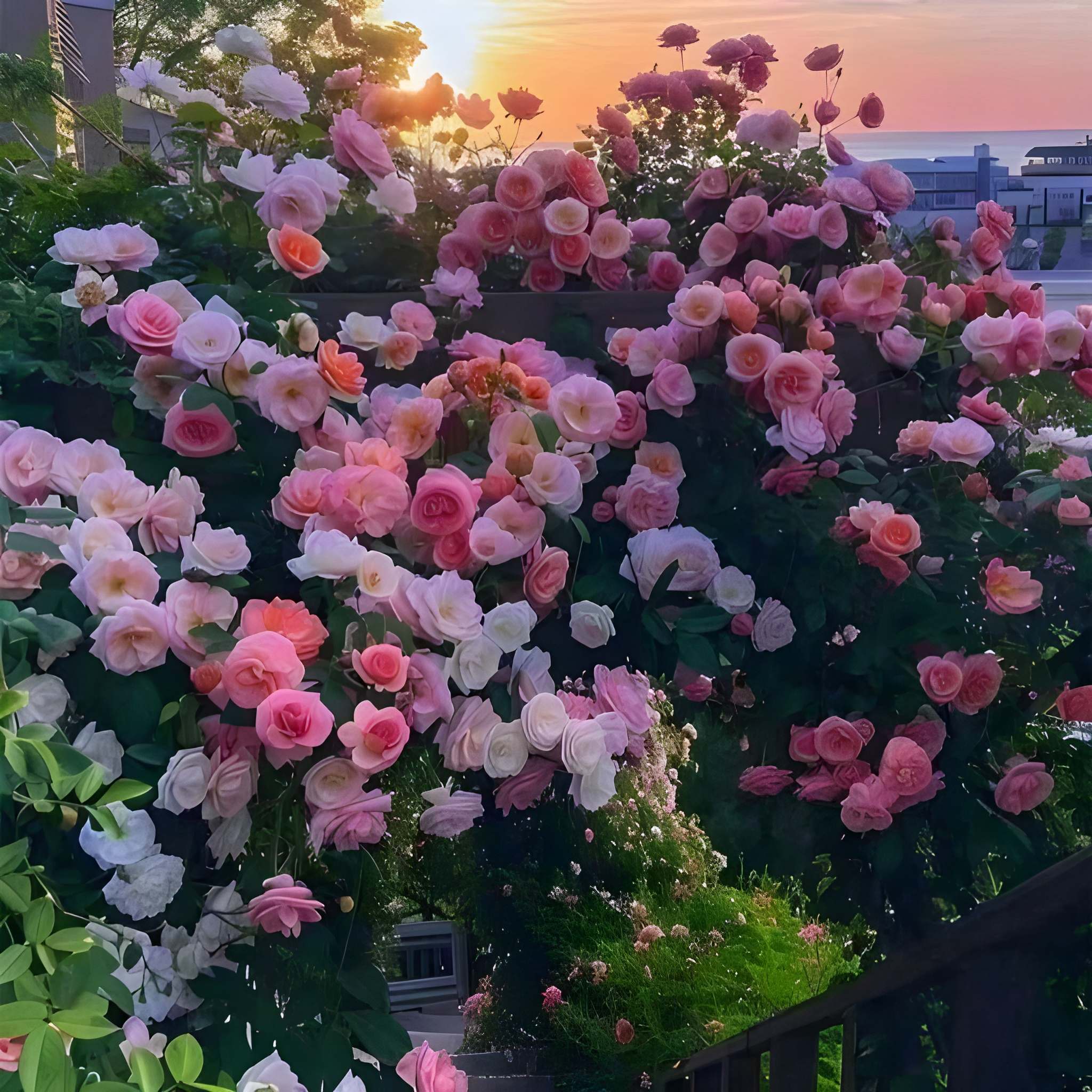 200 Climbing Rose Plant Four Seasons Blooming Flower Seeds