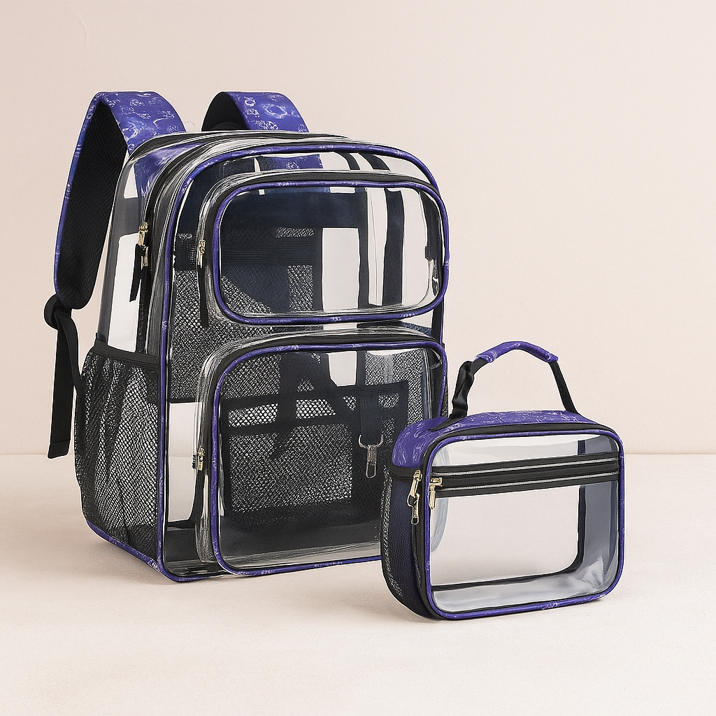  Clear PVC Backpack for School