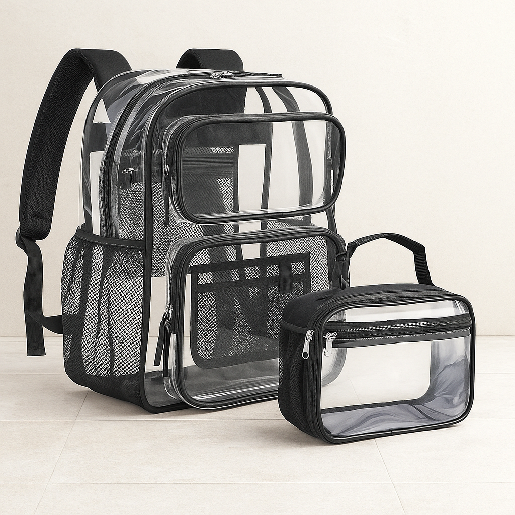 Clear PVC Backpack for School