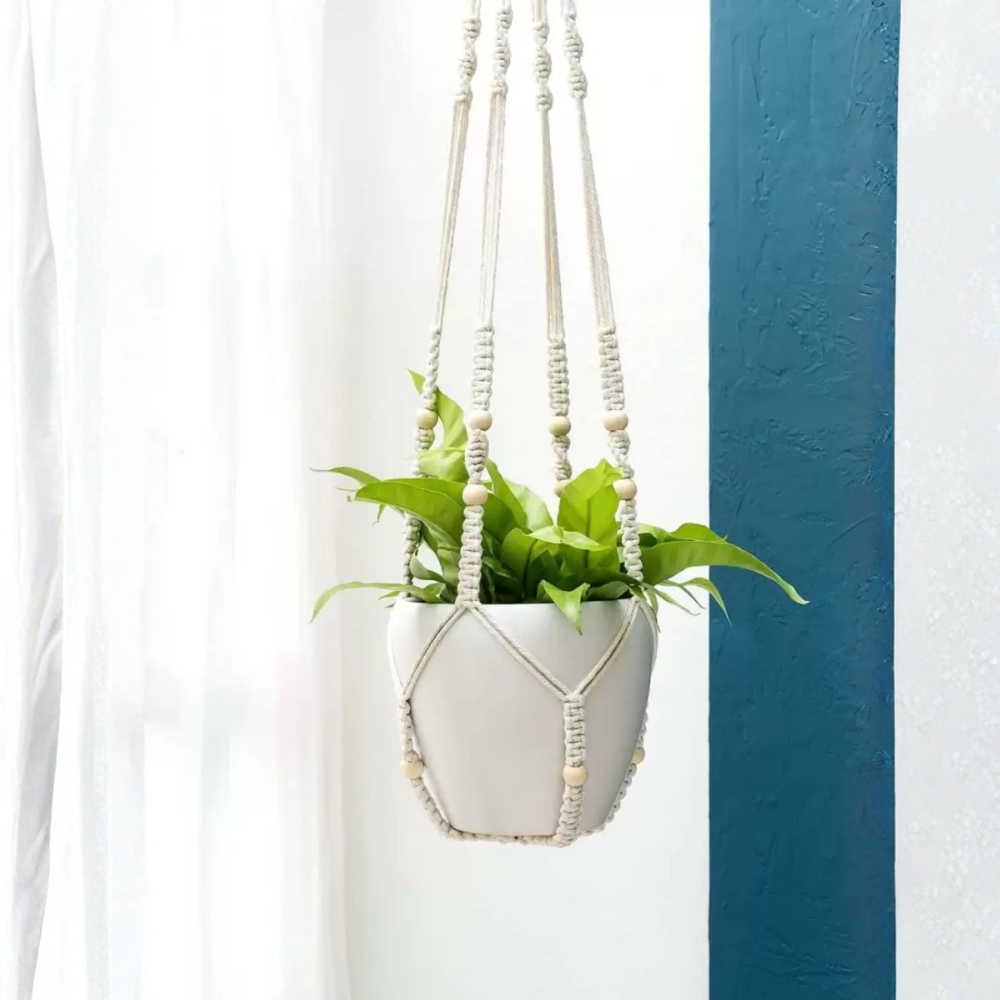 Bead Decor Wall Garden Hanging Basket Storage For Plants