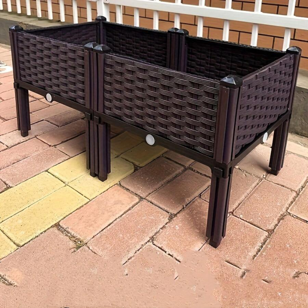 Multi Functional High Elevated Garden Bed Kit For Patio And Yard