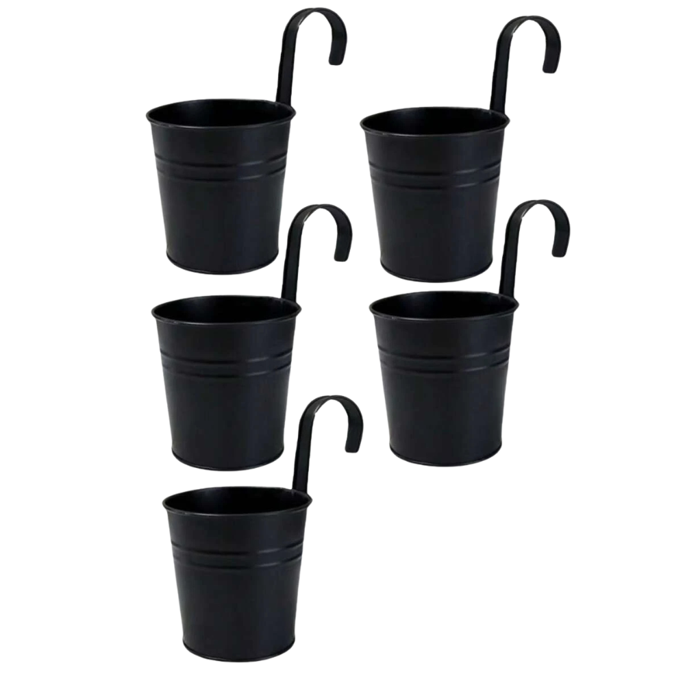 Classic Metal Flower Buckets Set For Garden Vase And Decor Use