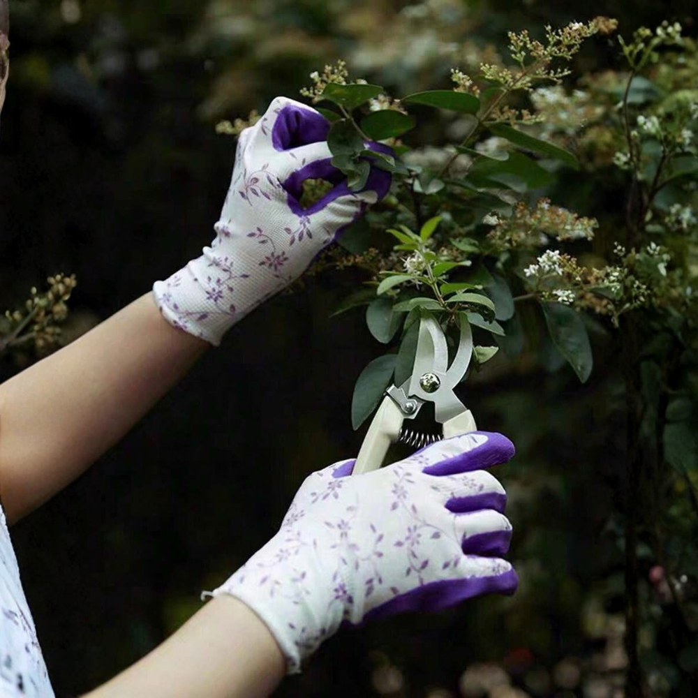 Waterproof Wear Resistant Nitrile Gardening Gloves Anti Puncture Cut Resistant