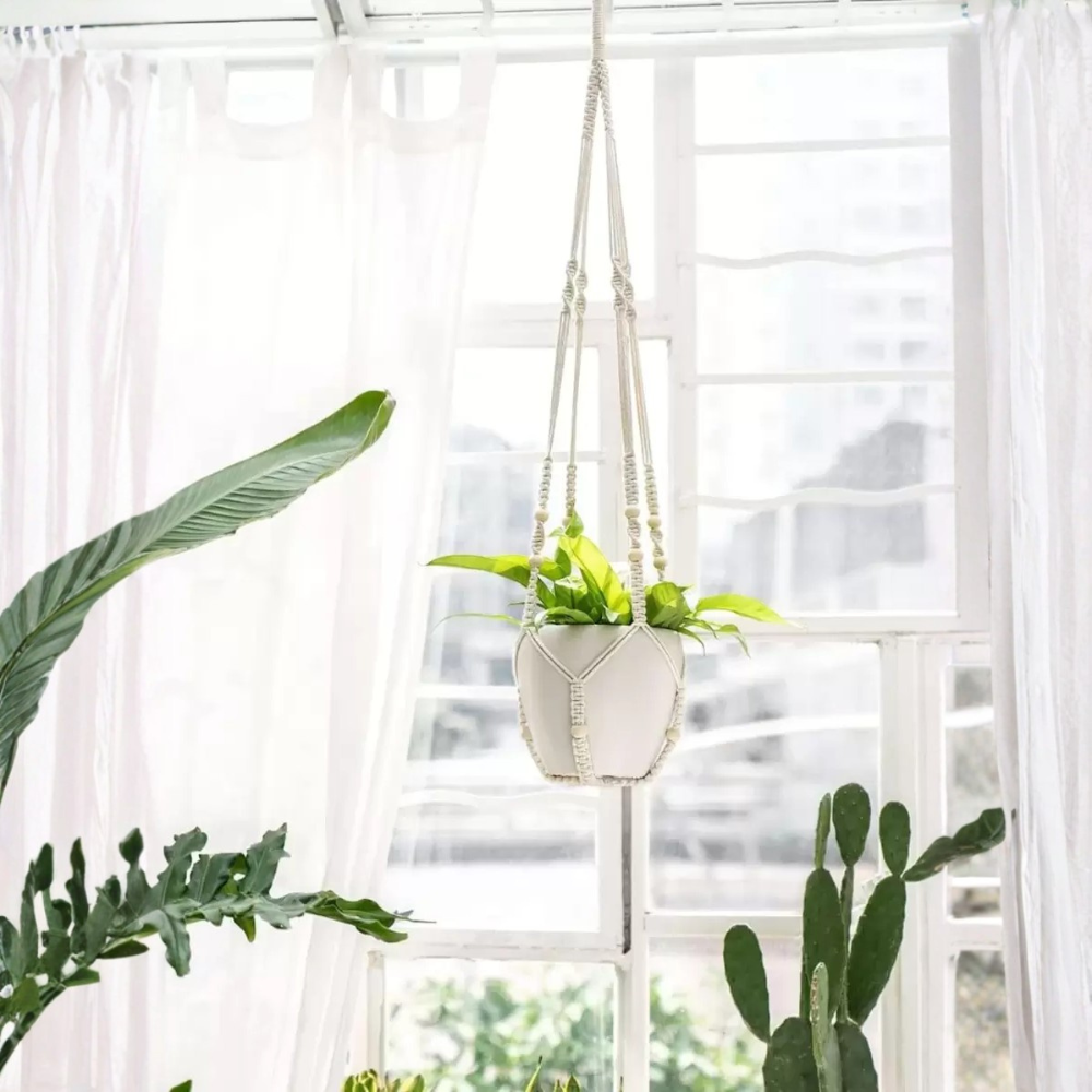 Bead Decor Wall Garden Hanging Basket Storage For Plants