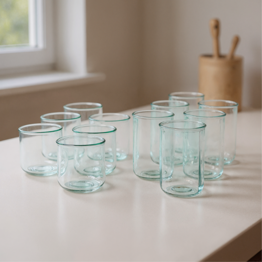 Pack Of 12 Glass Potomac Double Old Fashioned Assorted Tumbler Set