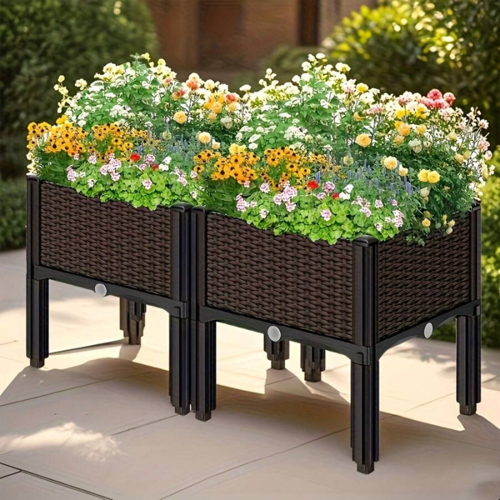 Multi Functional High Elevated Garden Bed Kit For Patio And Yard