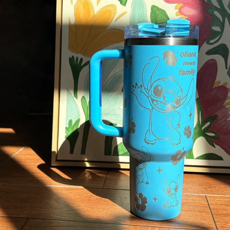 40oz Stitch Printed Stainless Steel Tumbler-Viral Super Shop