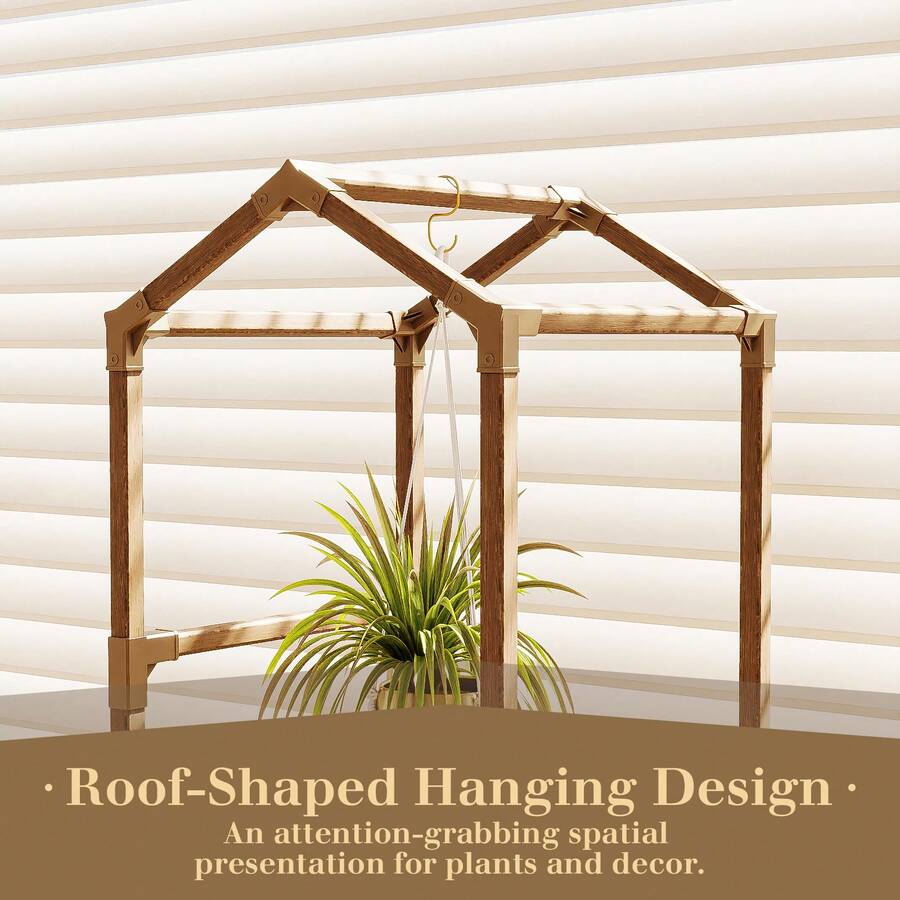 Plant Stand Indoor Hanging Plant Shelf Outdoor Large Plant Rack For Multiple Plants Boho Home Decor Plant Gift For Mom Woman - Brown - View 5