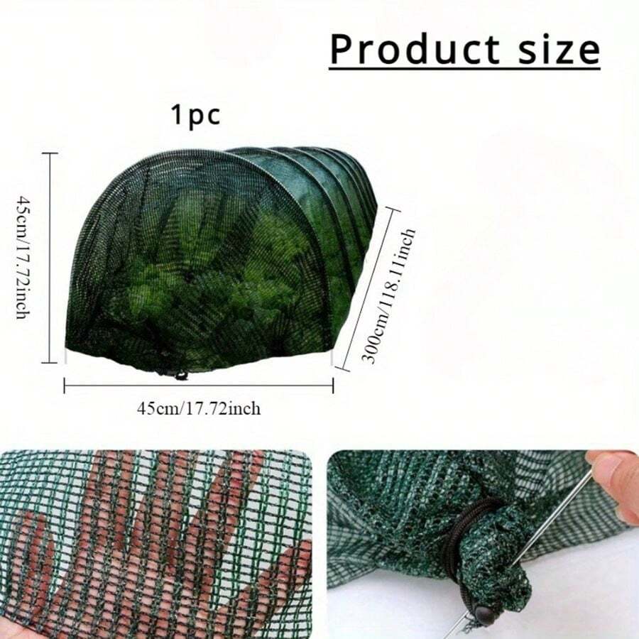 10ft 2-In-1 Portable Greenhouse And Garden Frost Tunnel Shade Net - Quick Release, Provides Shade And Heat Protection For Vegetables And Plants, Garden Plant Frost Protection Cover - 10 Feet - View 3