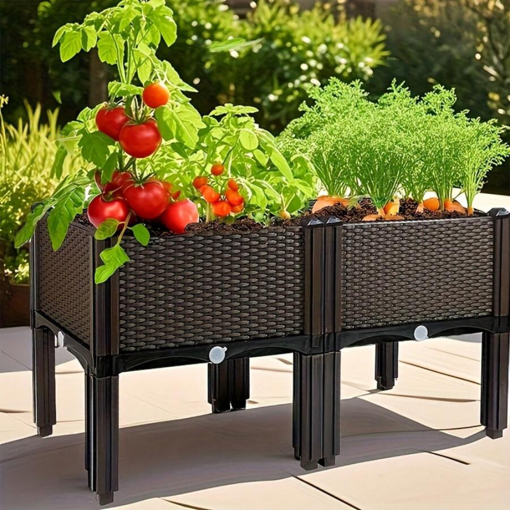 Multi Functional High Elevated Garden Bed Kit For Patio And Yard