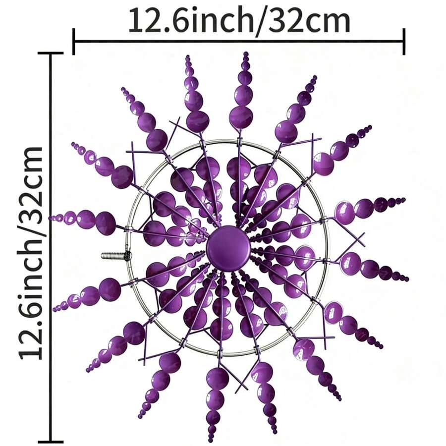 3D Metal Windmill Outdoor Decor, Stainless Steel Multi-Color Yard Decoration, Creative Garden Decor Rotating Wind Spinner, Housewarming Gift - Multicolor - View 11