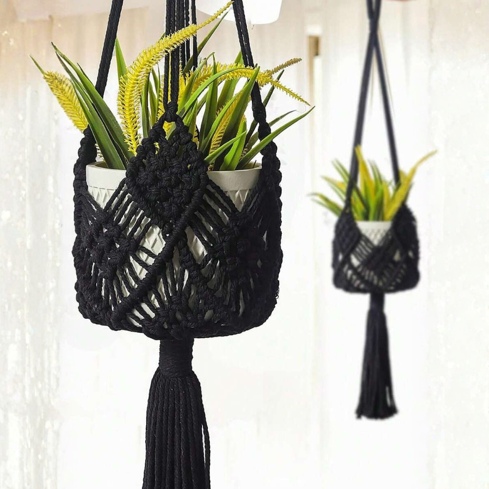 Rope Plant Pot Holder Hanging Basket For Home Garden Decor