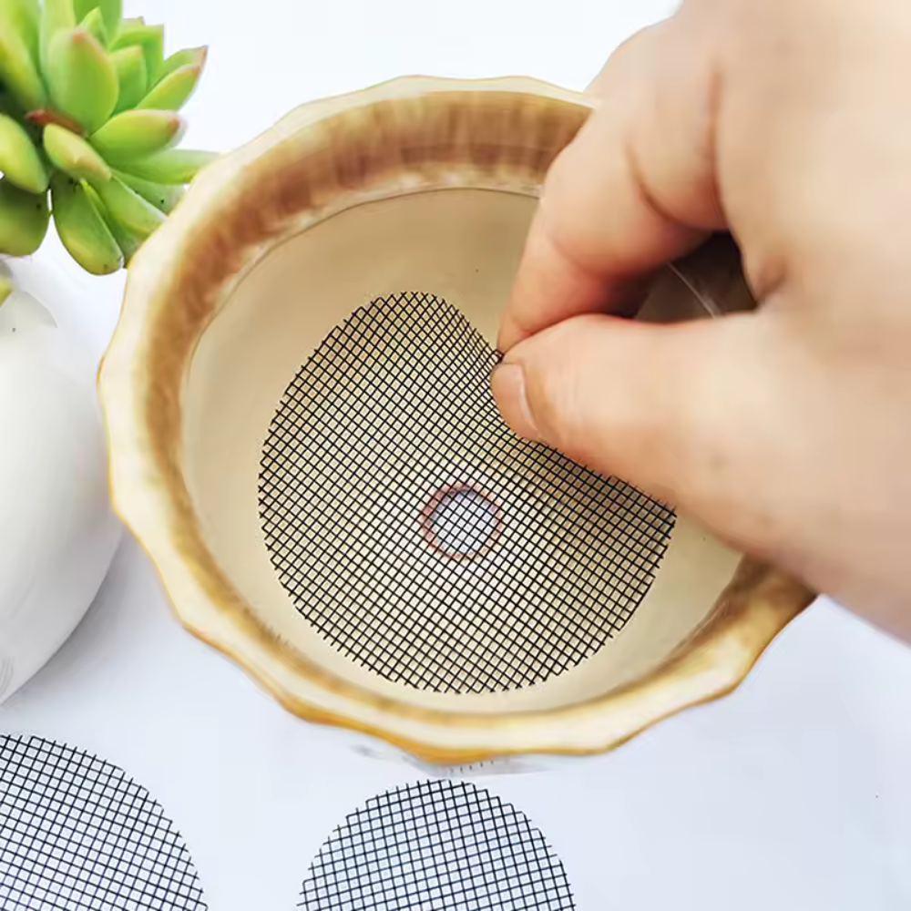 50 Piece Round Flower Pot Hole Mesh Pad To Prevent Soil Loss