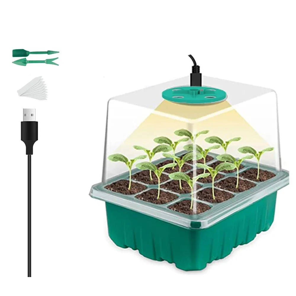 Household Nursery Plant Seed Starter Tray With Grow Light