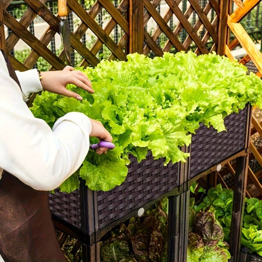 Multi Functional High Elevated Garden Bed Kit For Patio And Yard