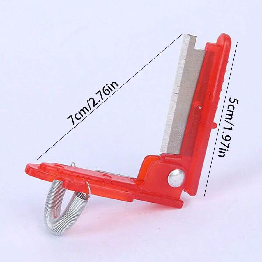 Stainless Steel Thumb Knife For Garden, Finger Ring Knife For Picking, Vegetable Harvesting Tool, Random Color - Red - View 3