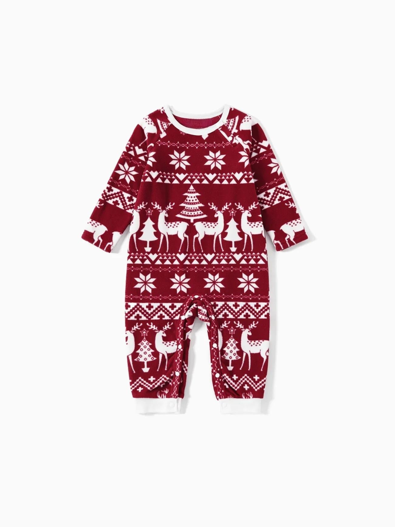 Holiday Reindeer Print Pajama Set-Viral Super Shop