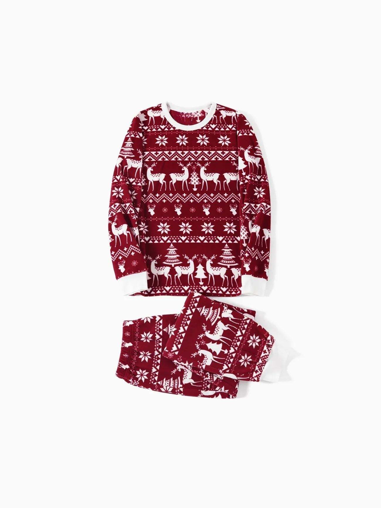 Holiday Reindeer Print Pajama Set-Viral Super Shop