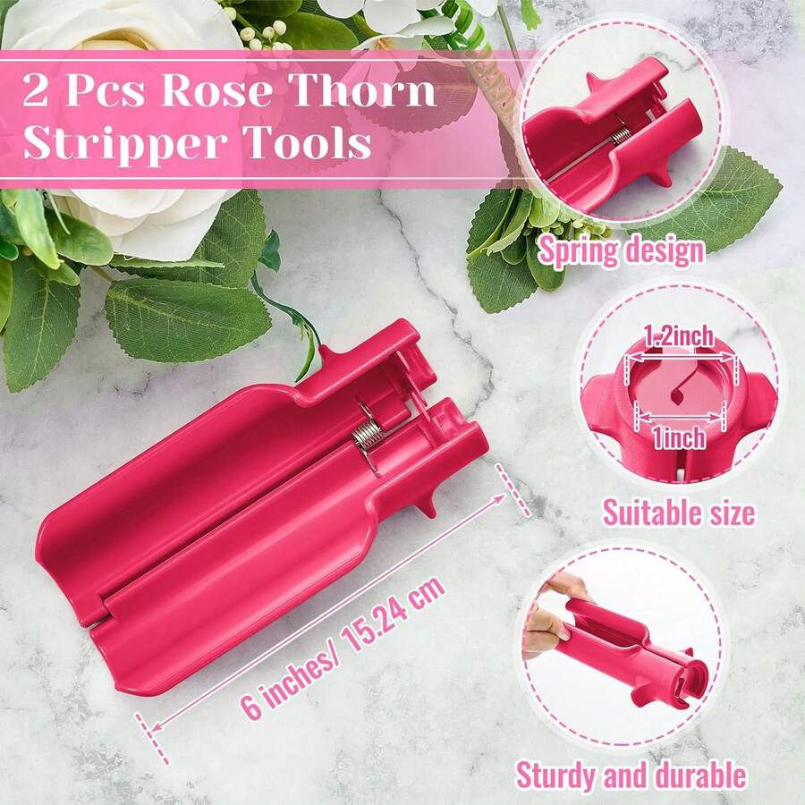 Rose Thorn Stripper Tool Thorn Remover For Roses Leaf Stripper Tool Flower Cleaner Cutter To Removal Leafs For Home Flower Shop Gardening Floral Arrangements - Multicolor - View 6