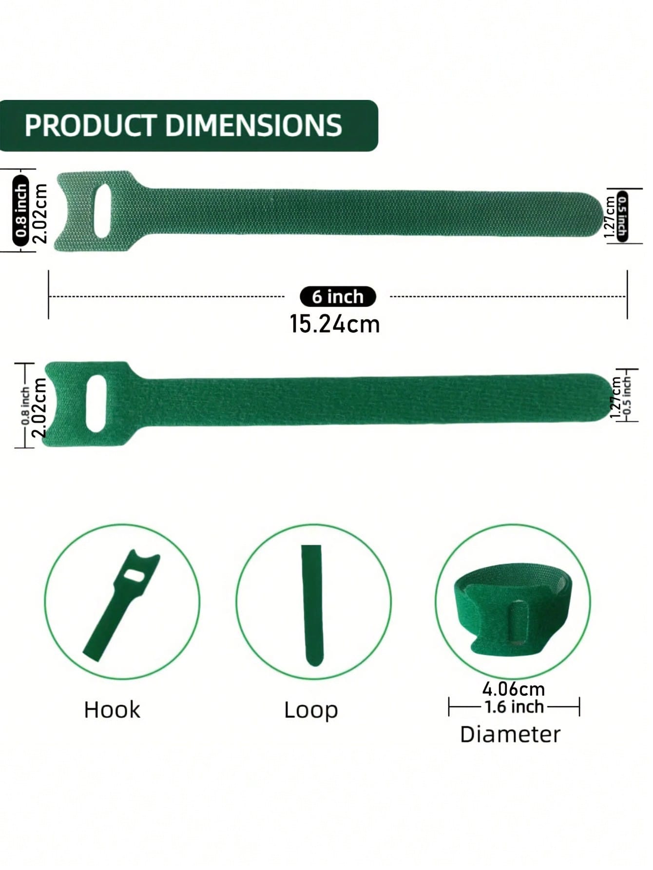 100pcs Non-Slip Adjustable Plant Ties, Cable Ties, Hook And Loop Fasteners, Holiday Wreath Ties, Hook-And-Loop Fastening Strap, Suitable For Climbing Plants, Support And Gardening Applications, Garden Maintenance Tools - Multicolor - View 7