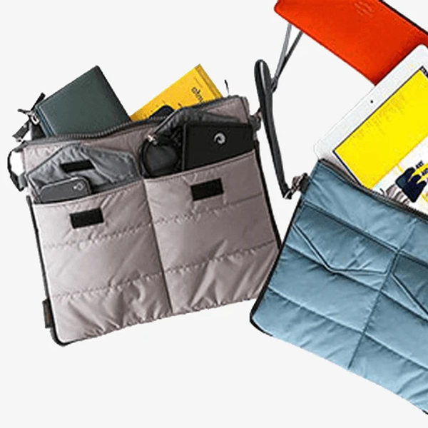 Slim Bag-in-Bag - Made From Polyester - Portable & Tiny SIze - Multiple Pockets With Zipper - Easily Fits in Your Suitcase-Viral Super Shop