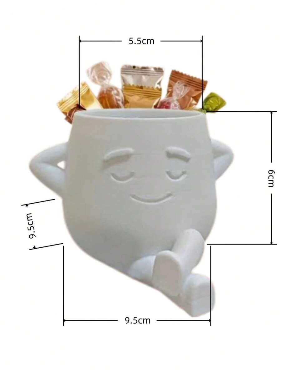 1pc Mini Succulent Planter For Office Desk, Perfect Container For Planting Herbs Or Succulents, Ideal Gardening Gift And Home Decor, Plastic Material - Multiple Styles - View 7