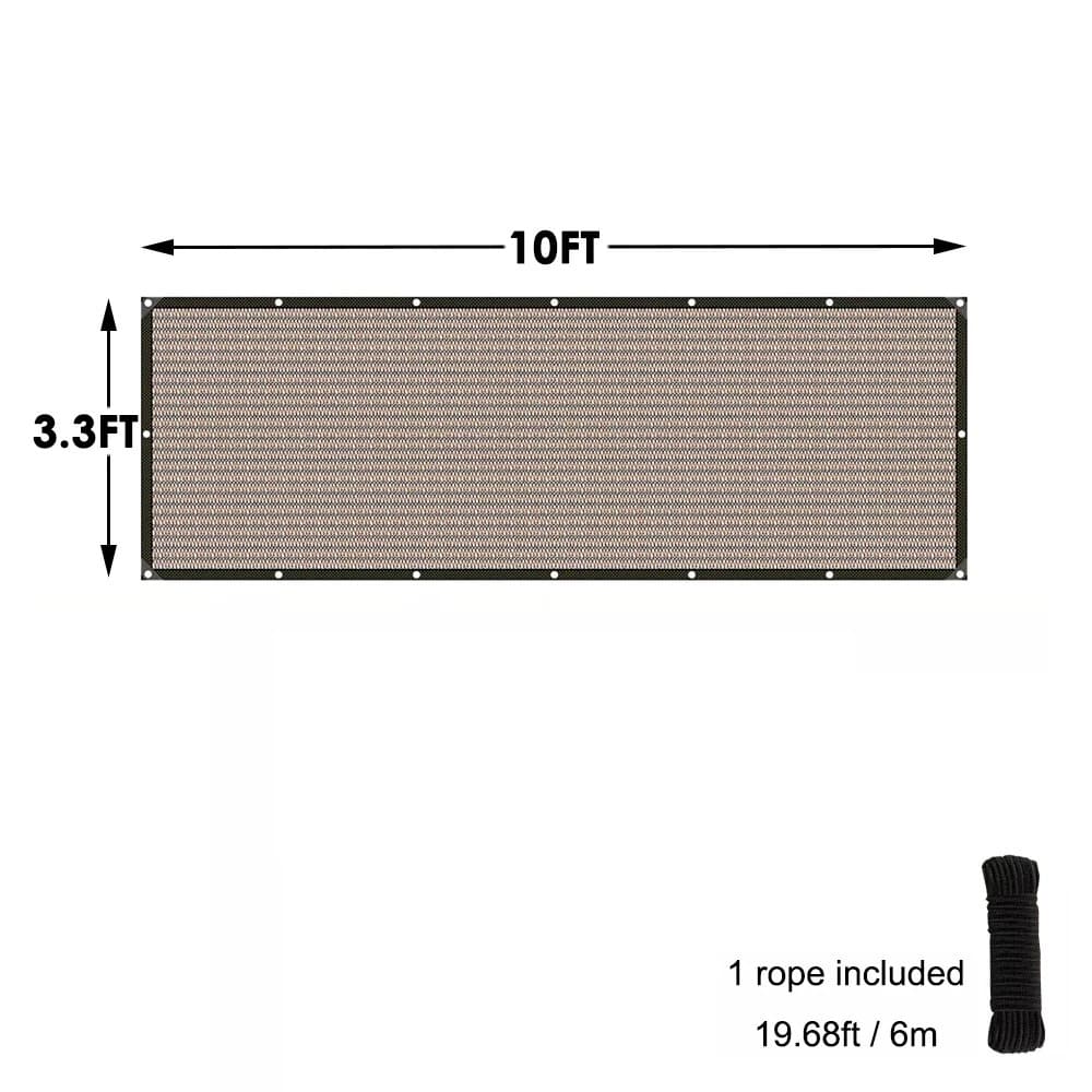 Sun Shade Cloth Privacy Screen With Grommets Balcony Fence Patio Garden Pergola, Pergola Cover Canopy Sun Shelter - Brown - View 12