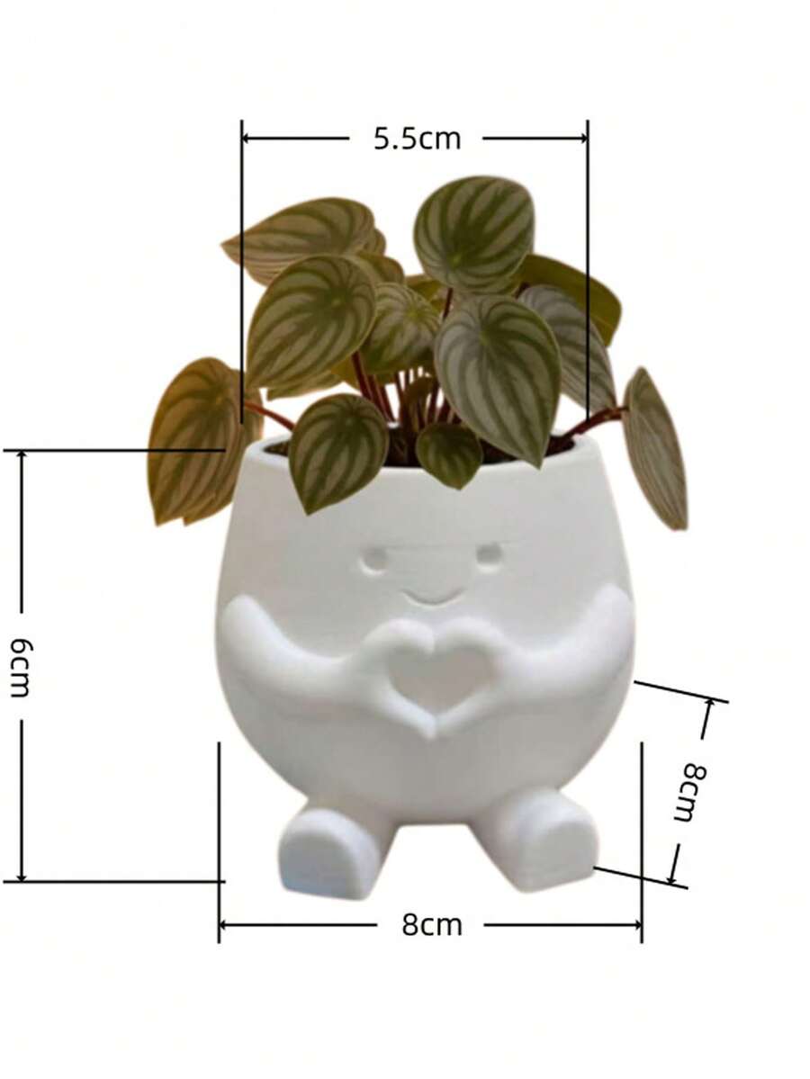 1pc Mini Succulent Planter For Office Desk, Perfect Container For Planting Herbs Or Succulents, Ideal Gardening Gift And Home Decor, Plastic Material - Multiple Styles - View 8