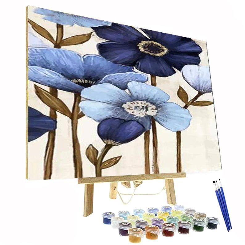 Paint By Numbers Kit - Blue Velvet Flowers-Viral Super Shop