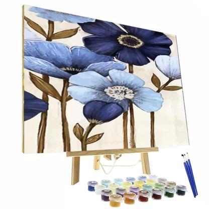 Paint By Numbers Kit - Blue Velvet Flowers-Viral Super Shop