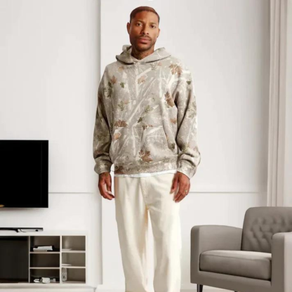 Camouflage Leaf Printed Hoodie-Viral Super Shop