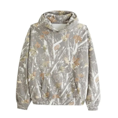 Camouflage Leaf Printed Hoodie-Viral Super Shop
