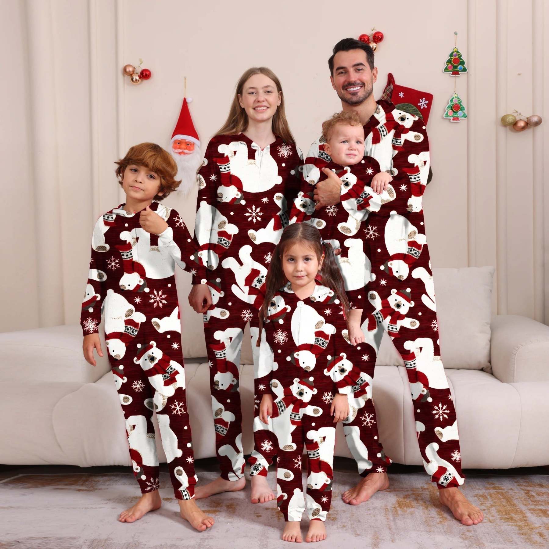 Christmas Festive Family Matching Onesie Pajama Set-Viral Super Shop