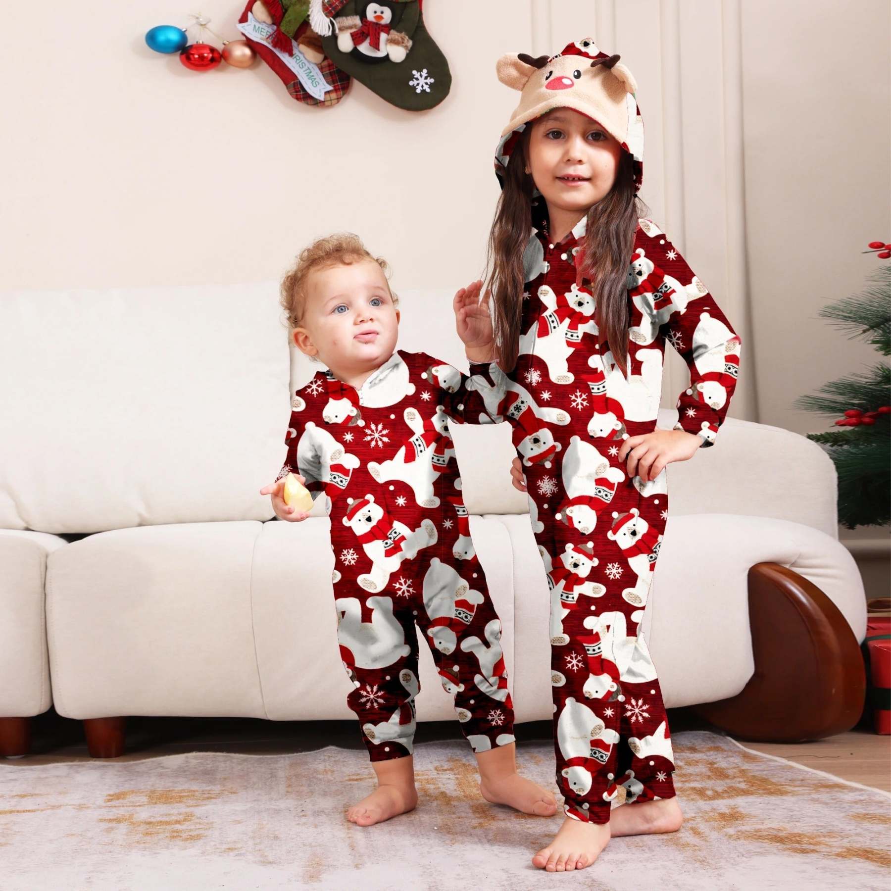 Christmas Festive Family Matching Onesie Pajama Set-Viral Super Shop